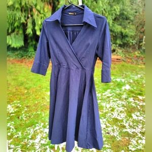Miusol Navy Blue Retro Dress